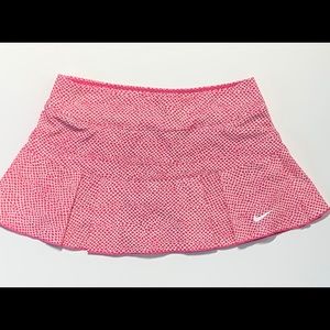 Pink and White Nike Pleated Tennis Skirt, Size M